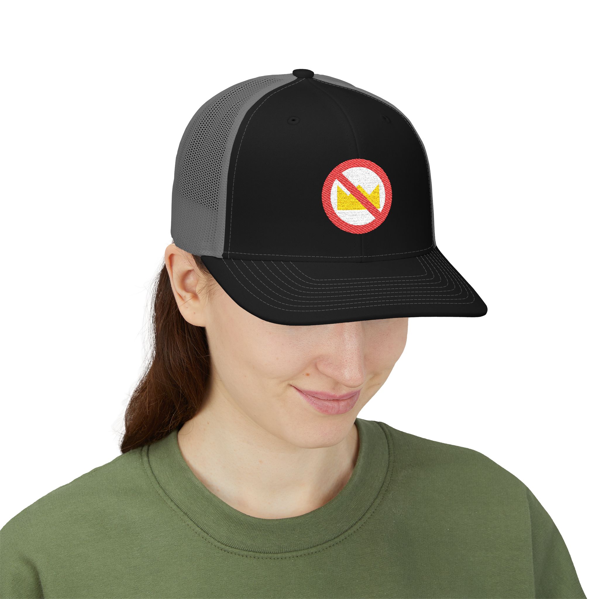 No Kings Trucker Cap (Embroidered, white bg) - Image 17