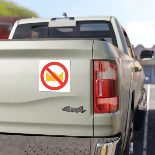 No Kings Car Magnet - Image 2